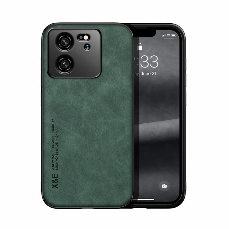 For Xiaomi Redmi K60 Ultra Skin Feel Magnetic Leather Back Phone Case(Green) - Redmi K60 Ultra Cases by PMC Jewellery | Online Shopping South Africa | PMC Jewellery | Buy Now Pay Later Mobicred