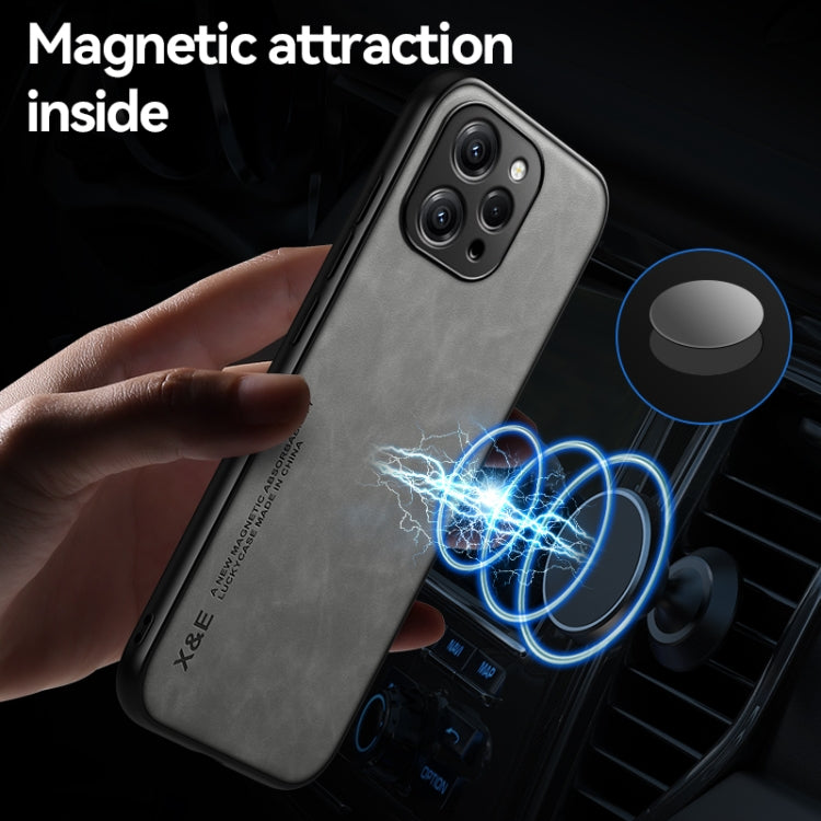 For Xiaomi 14 Pro Skin Feel Magnetic Leather Back Phone Case(Light Grey) - 14 Pro Cases by PMC Jewellery | Online Shopping South Africa | PMC Jewellery | Buy Now Pay Later Mobicred