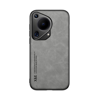 For Huawei Pura 70 Ultra Skin Feel Magnetic Leather Back Phone Case(Light Grey) - Huawei Cases by PMC Jewellery | Online Shopping South Africa | PMC Jewellery | Buy Now Pay Later Mobicred