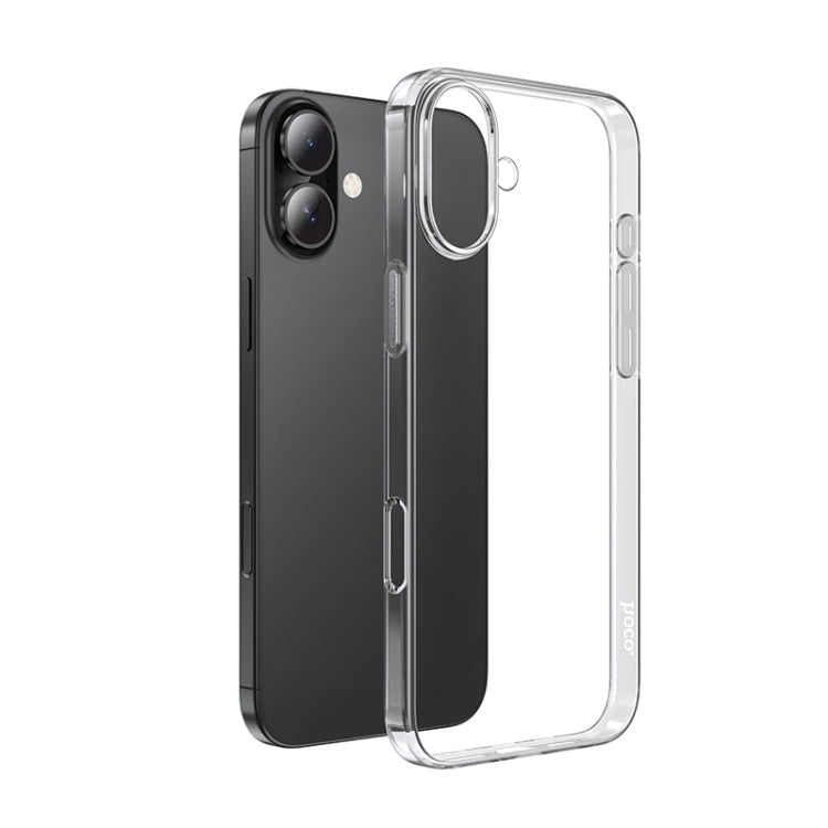 For iPhone 16 hoco Light Series Soft TPU Phone Case(Transparent) - iPhone 16 Cases by hoco | Online Shopping South Africa | PMC Jewellery | Buy Now Pay Later Mobicred