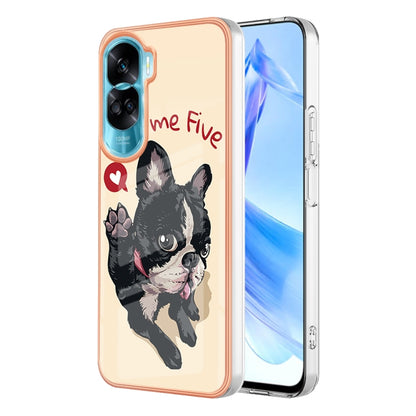 For Honor 90 Lite 5G Electroplating Marble Dual-side IMD Phone Case(Lucky Dog) - Honor Cases by PMC Jewellery | Online Shopping South Africa | PMC Jewellery | Buy Now Pay Later Mobicred