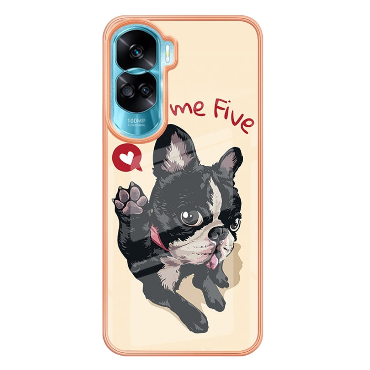 For Honor 90 Lite 5G Electroplating Marble Dual-side IMD Phone Case(Lucky Dog) - Honor Cases by PMC Jewellery | Online Shopping South Africa | PMC Jewellery | Buy Now Pay Later Mobicred