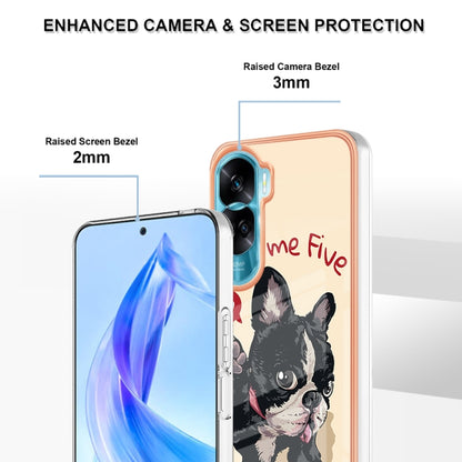 For Honor 90 Lite 5G Electroplating Marble Dual-side IMD Phone Case(Lucky Dog) - Honor Cases by PMC Jewellery | Online Shopping South Africa | PMC Jewellery | Buy Now Pay Later Mobicred