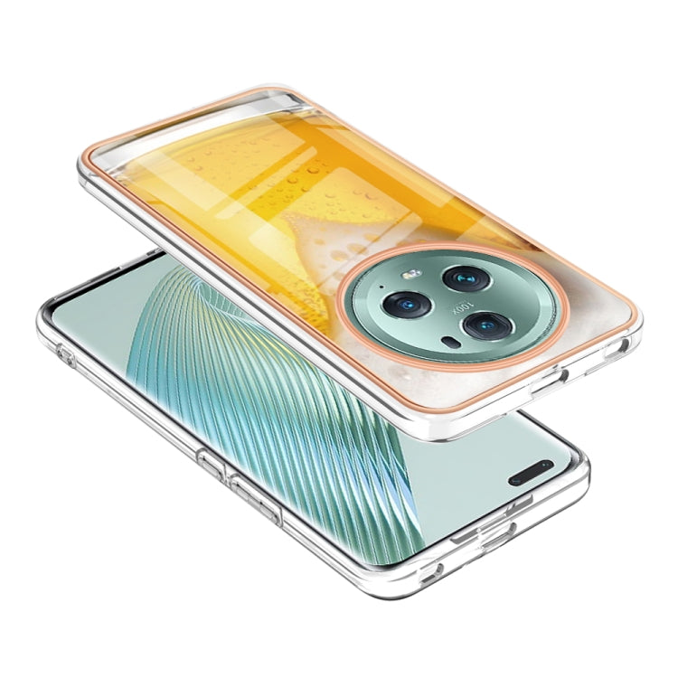 For Honor Magic 5 Pro Electroplating Marble Dual-side IMD Phone Case(Draft Beer) - Honor Cases by PMC TechLife | Online Shopping South Africa | PMC TechLife | Buy Now Pay Later Mobicred