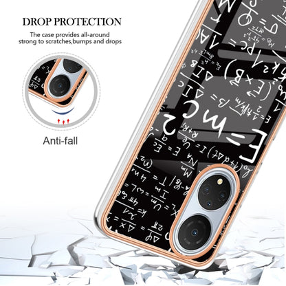 For Honor X7 Electroplating Marble Dual-side IMD Phone Case(Equation) - Honor Cases by PMC Jewellery | Online Shopping South Africa | PMC Jewellery | Buy Now Pay Later Mobicred