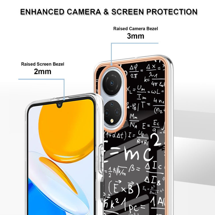 For Honor X7 Electroplating Marble Dual-side IMD Phone Case(Equation) - Honor Cases by PMC Jewellery | Online Shopping South Africa | PMC Jewellery | Buy Now Pay Later Mobicred