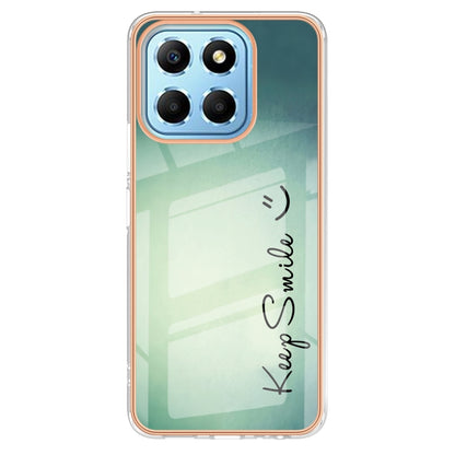 For Honor X8 5G / X6 4G Electroplating Marble Dual-side IMD Phone Case(Smile) - Honor Cases by PMC Jewellery | Online Shopping South Africa | PMC Jewellery | Buy Now Pay Later Mobicred