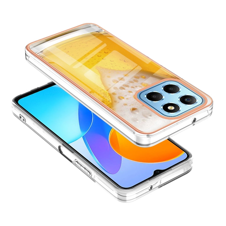 For Honor X8 5G / X6 4G Electroplating Marble Dual-side IMD Phone Case(Draft Beer) - Honor Cases by PMC TechLife | Online Shopping South Africa | PMC TechLife | Buy Now Pay Later Mobicred