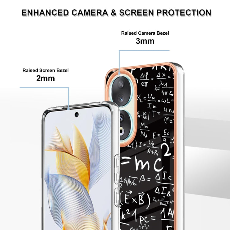 For Honor 90 5G Electroplating Marble Dual-side IMD Phone Case(Equation) - Honor Cases by PMC Jewellery | Online Shopping South Africa | PMC Jewellery | Buy Now Pay Later Mobicred