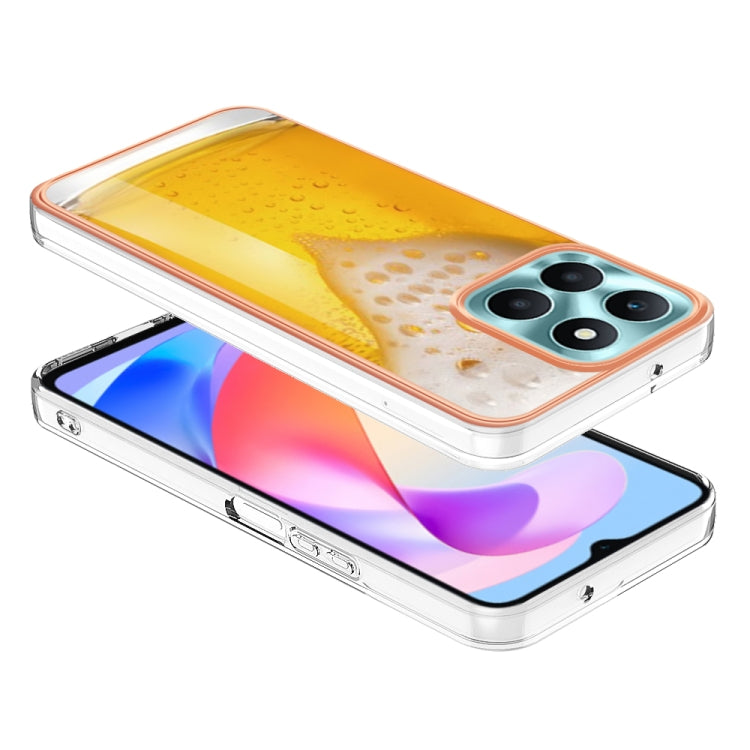 For Honor X6a Electroplating Marble Dual-side IMD Phone Case(Draft Beer) - Honor Cases by PMC TechLife | Online Shopping South Africa | PMC TechLife | Buy Now Pay Later Mobicred