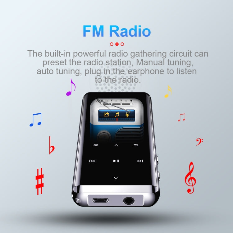 JNN M13 1.8 Inch LCD Screen Touch HiFi MP3 Player, Memory:16GB(Without Bluetooth) - free shipping - PMC Jewellery - Order now!