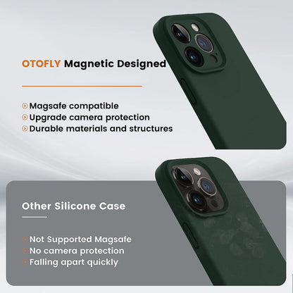 For iPhone 15 Plus LK MagSafe Magnetic Silicone Phone Case(Green) - iPhone 15 Plus Cases by PMC Jewellery | Online Shopping South Africa | PMC Jewellery