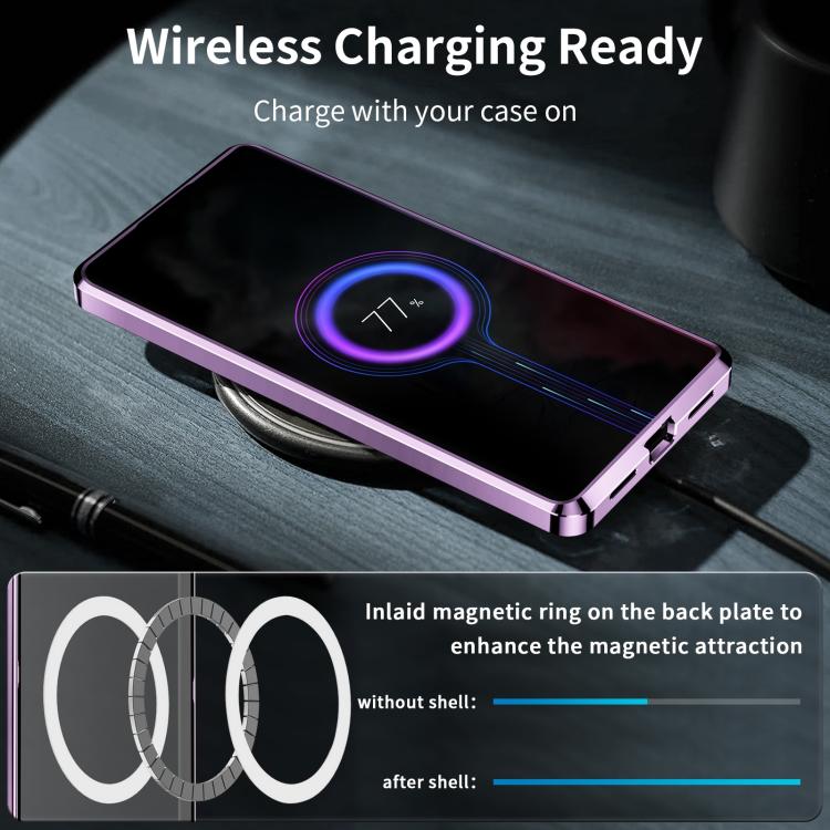 For Samsung Galaxy S25 Ultra 5G MagSafe Magnetic Frosted Metal Phone Case(Purple) - Galaxy S25 Ultra 5G Cases by PMC Jewellery | Online Shopping South Africa | PMC Jewellery | Buy Now Pay Later Mobicred