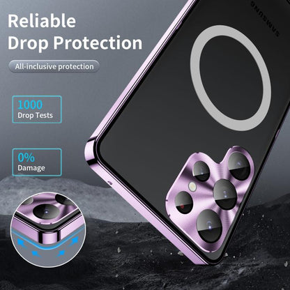 For Samsung Galaxy S25 Ultra 5G MagSafe Magnetic Frosted Metal Phone Case(Purple) - Galaxy S25 Ultra 5G Cases by PMC Jewellery | Online Shopping South Africa | PMC Jewellery | Buy Now Pay Later Mobicred