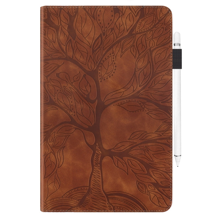 For Samsung Galaxy Tab S9 Ultra Life Tree Series Horizontal Flip Leather Tablet Case(Brown) - Galaxy Tab S9 Ultra Cases by PMC Jewellery | Online Shopping South Africa | PMC Jewellery