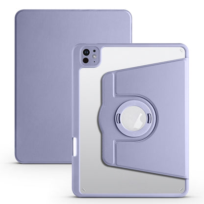 For iPad Pro 13 2024 Acrylic 360 Rotation Detachable Leather Tablet Case(Lavender Purple) - iPad Pro 13 2024 Cases by PMC Jewellery | Online Shopping South Africa | PMC Jewellery | Buy Now Pay Later Mobicred