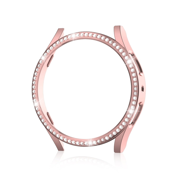 For Samsung Galaxy Watch 6 40mm Diamond Hollow PC Watch Protective Case(Pink) - Watch Cases by PMC TechLife | Online Shopping South Africa | PMC TechLife | Buy Now Pay Later Mobicred