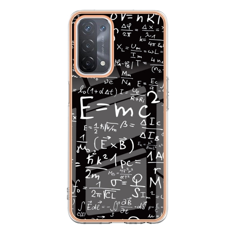 For OPPO A74 / A93 5G / A54 5G / A93s 5G Electroplating Marble Dual-side IMD Phone Case(Equation) - OPPO Cases by PMC TechLife | Online Shopping South Africa | PMC TechLife | Buy Now Pay Later Mobicred