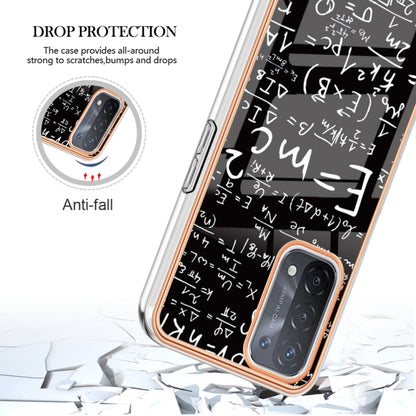 For OPPO A74 / A93 5G / A54 5G / A93s 5G Electroplating Marble Dual-side IMD Phone Case(Equation) - OPPO Cases by PMC Jewellery | Online Shopping South Africa | PMC Jewellery | Buy Now Pay Later Mobicred