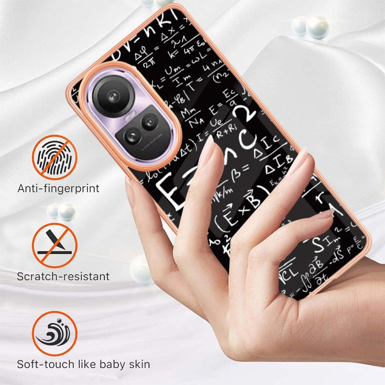 For OPPO Reno10 Pro 5G Global Electroplating Marble Dual-side IMD Phone Case(Equation) - OPPO Cases by PMC TechLife | Online Shopping South Africa | PMC TechLife | Buy Now Pay Later Mobicred