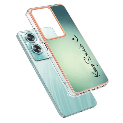 For OPPO A79 5G Global Electroplating Marble Dual-side IMD Phone Case(Smile) - OPPO Cases by PMC Jewellery | Online Shopping South Africa | PMC Jewellery | Buy Now Pay Later Mobicred