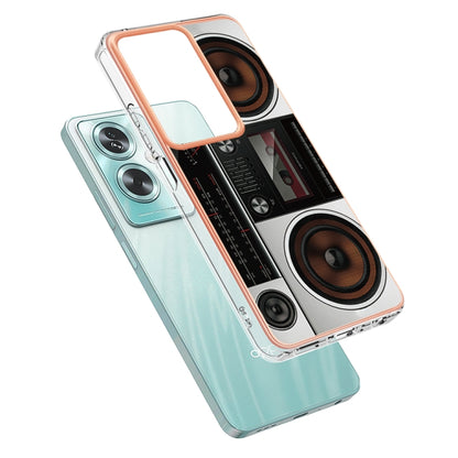 For OPPO A79 5G Global Electroplating Marble Dual-side IMD Phone Case(Retro Radio) - OPPO Cases by PMC Jewellery | Online Shopping South Africa | PMC Jewellery | Buy Now Pay Later Mobicred