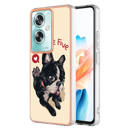 For OPPO A79 5G Global Electroplating Marble Dual-side IMD Phone Case(Lucky Dog) - OPPO Cases by PMC Jewellery | Online Shopping South Africa | PMC Jewellery | Buy Now Pay Later Mobicred