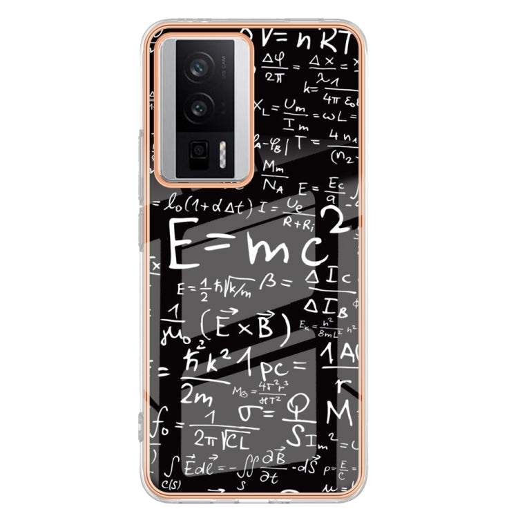 For Xiaomi Poco F5 Pro 5G / Redmi K60 Electroplating Marble Dual-side IMD Phone Case(Equation) - Xiaomi Cases by PMC Jewellery | Online Shopping South Africa | PMC Jewellery | Buy Now Pay Later Mobicred