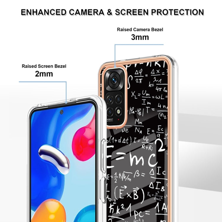 For Xiaomi Redmi Note 11s / Note 11 4G Electroplating Marble Dual-side IMD Phone Case(Equation) - Xiaomi Cases by PMC Jewellery | Online Shopping South Africa | PMC Jewellery | Buy Now Pay Later Mobicred