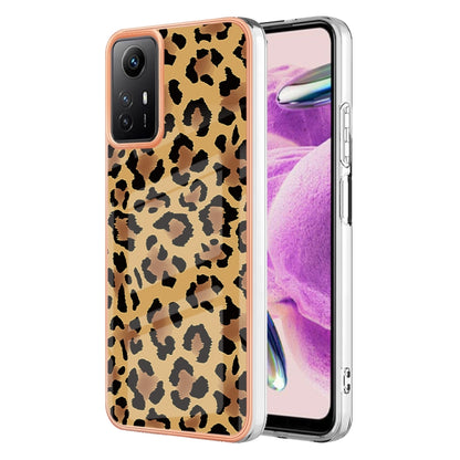 Xiaomi Redmi Note 12S 4G Electroplating Marble Dual-side IMD Phone Case(Leopard Print) - Xiaomi Cases by PMC Jewellery | Online Shopping South Africa | PMC Jewellery | Buy Now Pay Later Mobicred