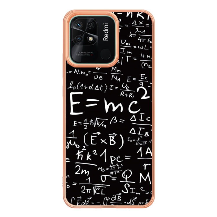 For Xiaomi Redmi 10C Electroplating Marble Dual-side IMD Phone Case(Equation) - Xiaomi Cases by PMC TechLife | Online Shopping South Africa | PMC TechLife | Buy Now Pay Later Mobicred