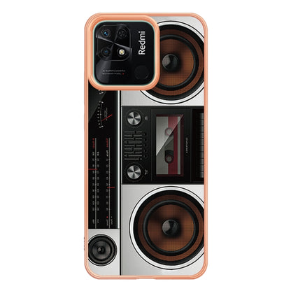 For Xiaomi Redmi 10C Electroplating Marble Dual-side IMD Phone Case(Retro Radio) - Xiaomi Cases by PMC Jewellery | Online Shopping South Africa | PMC Jewellery | Buy Now Pay Later Mobicred