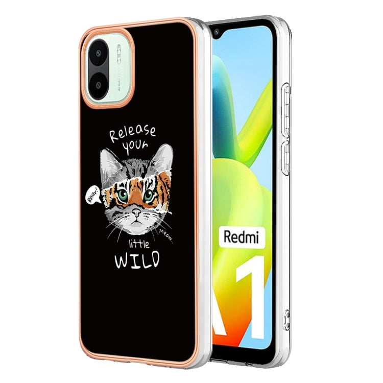 For Xiaomi Redmi A1 Electroplating Marble Dual-side IMD Phone Case(Natural Growth) - Xiaomi Cases by PMC Jewellery | Online Shopping South Africa | PMC Jewellery | Buy Now Pay Later Mobicred