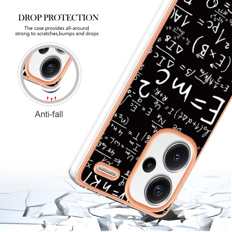 For Xiaomi Redmi Note 13 Pro+ 5G Electroplating Marble Dual-side IMD Phone Case(Equation) - Note 13 Pro+ Cases by PMC Jewellery | Online Shopping South Africa | PMC Jewellery | Buy Now Pay Later Mobicred