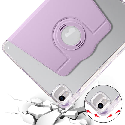 For iPad Air 13 2024 Clear Acrylic 360 Rotation Detachable Leather Tablet Case(Light Purple) - iPad Air 13 2024 Cases by PMC Jewellery | Online Shopping South Africa | PMC Jewellery | Buy Now Pay Later Mobicred