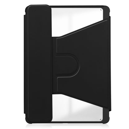 For Samsung Galaxy Tab S9 360 Rotation Transparent Smart Leather Case(Black) - Galaxy Tab S9 Cases by PMC Jewellery | Online Shopping South Africa | PMC Jewellery | Buy Now Pay Later Mobicred