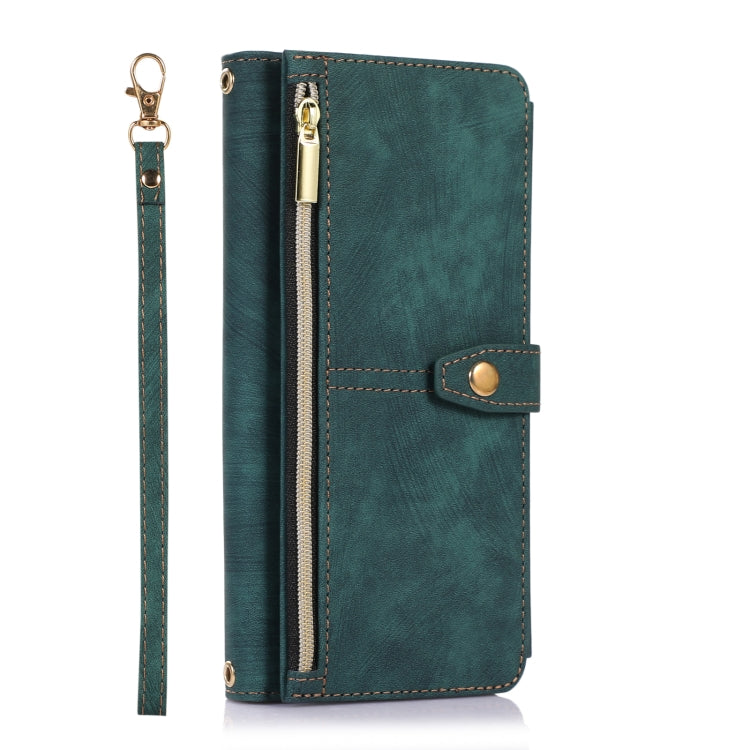 For Google Pixel 7 Pro Dream 9-Card Wallet Zipper Bag Leather Phone Case(Green) - Google Cases by PMC TechLife | Online Shopping South Africa | PMC TechLife | Buy Now Pay Later Mobicred