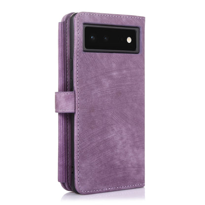 For Google Pixel 6 Dream 9-Card Wallet Zipper Bag Leather Phone Case(Purple) - Google Cases by PMC Jewellery | Online Shopping South Africa | PMC Jewellery | Buy Now Pay Later Mobicred