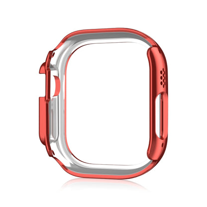 For Apple Watch Ultra 2 / Ultra 49mm Double Row Diamond Hollow PC Watch Case(Red) - Watch Cases by PMC Jewellery | Online Shopping South Africa | PMC Jewellery | Buy Now Pay Later Mobicred