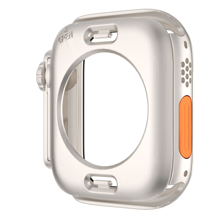 For Apple Watch Series 9 / 8 / 7 41mm Change to Ultra 49mm Waterproof All-Inclusive Film Hybrid PC Watch Case(Starlight Silver) - Watch Cases by PMC Jewellery | Online Shopping South Africa | PMC Jewellery | Buy Now Pay Later Mobicred