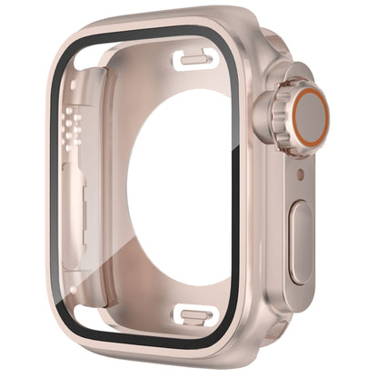 For Apple Watch Series 6 / 5 / 4 / SE 40mm Change to Ultra 49mm Waterproof All-Inclusive Film Hybrid PC Watch Case(Rose Gold) - Watch Cases by PMC Jewellery | Online Shopping South Africa | PMC Jewellery | Buy Now Pay Later Mobicred