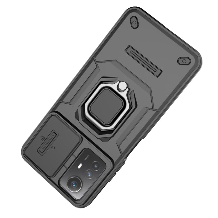 For Xiaomi Redmi Note 12S 4G Global Sliding Camshield TPU + PC Shockproof Phone Case with Holder(Green) - free shipping - PMC TechLife - Order now!