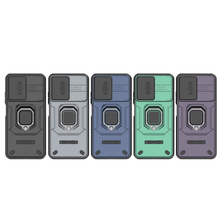 For Xiaomi Redmi Note 12S 4G Global Sliding Camshield TPU + PC Shockproof Phone Case with Holder(Green) - free shipping - PMC TechLife - Order now!