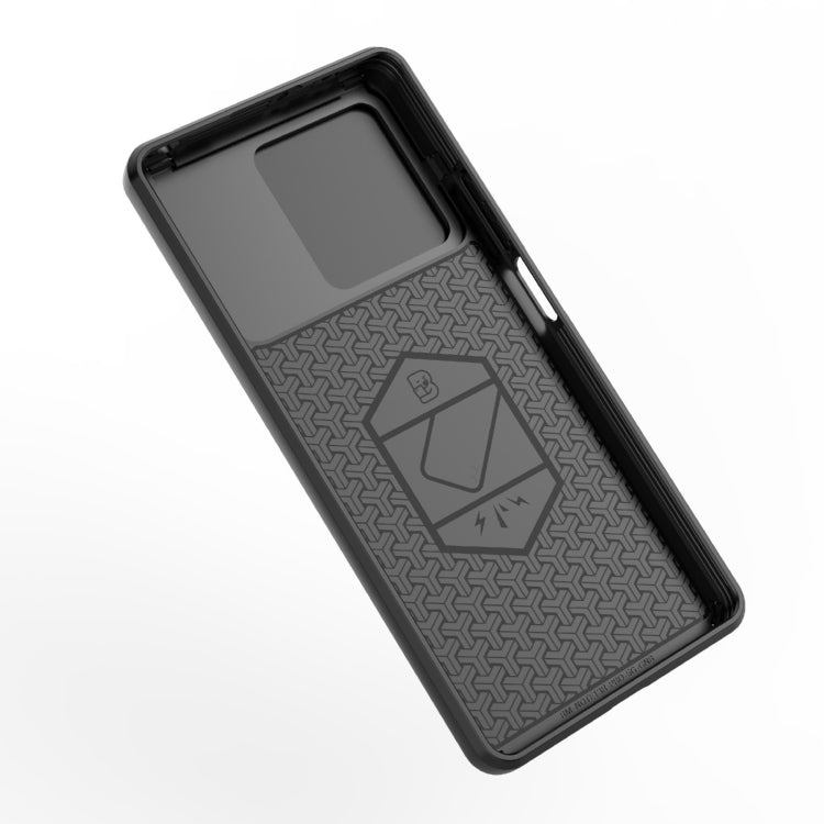 For Xiaomi Redmi Note 13R Pro 5G Sliding Camshield TPU + PC Shockproof Phone Case with Holder(Grey) - Xiaomi Cases by PMC TechLife | Online Shopping South Africa | PMC TechLife | Buy Now Pay Later Mobicred