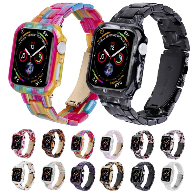 For Apple Watch Ultra 2 / Ultra 49mm Printed Resin PC Watch Band Case Kit(Tortoiseshell) - Watch Cases by PMC Jewellery | Online Shopping South Africa | PMC Jewellery | Buy Now Pay Later Mobicred