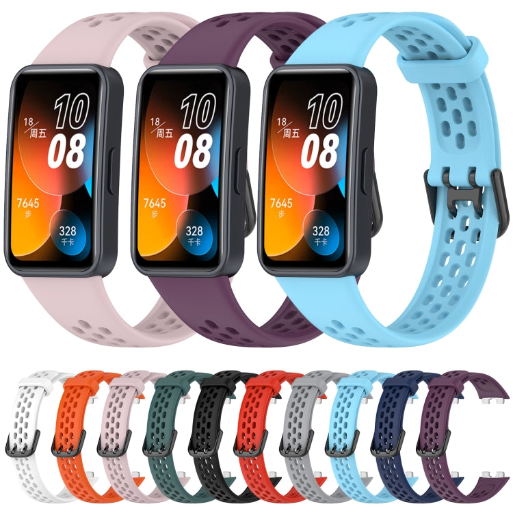 For Huawei Band 10 / 9 / 8 Solid Color Breathable Silicone Watch Band(Olive Green) - Watch Bands by PMC TechLife | Online Shopping South Africa | PMC TechLife | Buy Now Pay Later Mobicred