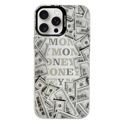 For iPhone 16 Pro Max Electroplated Silver Series PC Protective Phone Case(Money) - iPhone 16 Pro Max Cases by PMC Jewellery | Online Shopping South Africa | PMC Jewellery | Buy Now Pay Later Mobicred