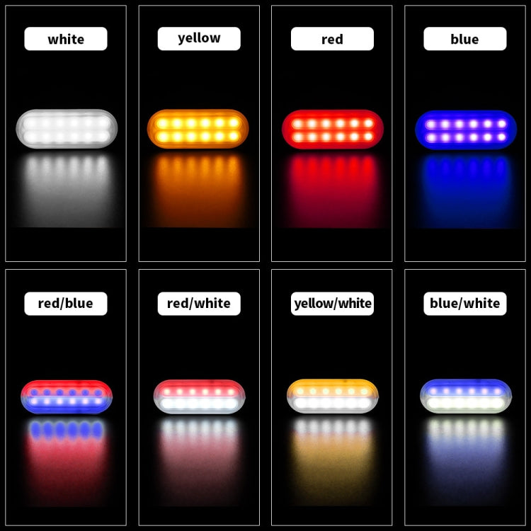 DC12V-24V / 36W Car Truck Emergency Strobe Flash Warning Light 12LEDs Ultra-thin Side Lights(Red + Blue) - Warning Lights by PMC Jewellery | Online Shopping South Africa | PMC Jewellery | Buy Now Pay Later Mobicred