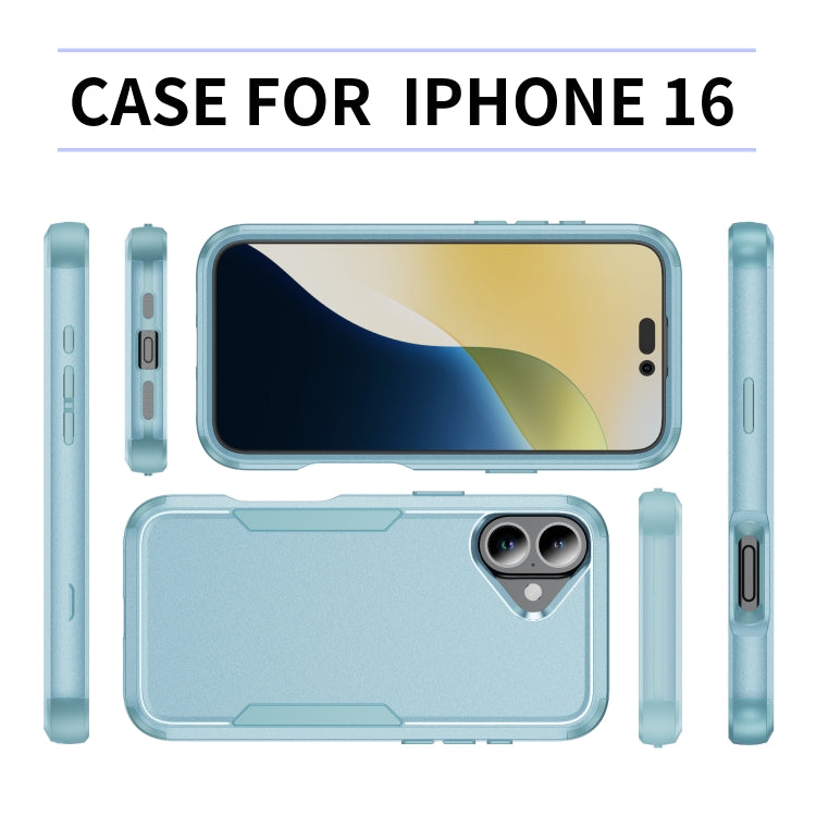 For iPhone 16 Commuter Shockproof TPU + PC Phone Case(Grey Green) - iPhone 16 Cases by PMC TechLife | Online Shopping South Africa | PMC TechLife | Buy Now Pay Later Mobicred