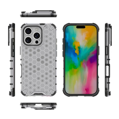 For iPhone 16 Pro Honeycomb Shockproof Phone Case(White) - iPhone 16 Pro Cases by PMC Jewellery | Online Shopping South Africa | PMC Jewellery | Buy Now Pay Later Mobicred